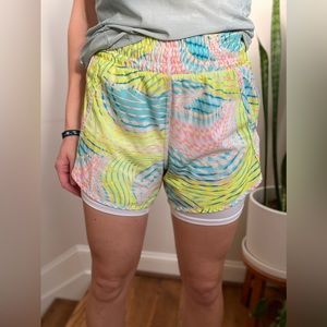 Multicolor running shorts